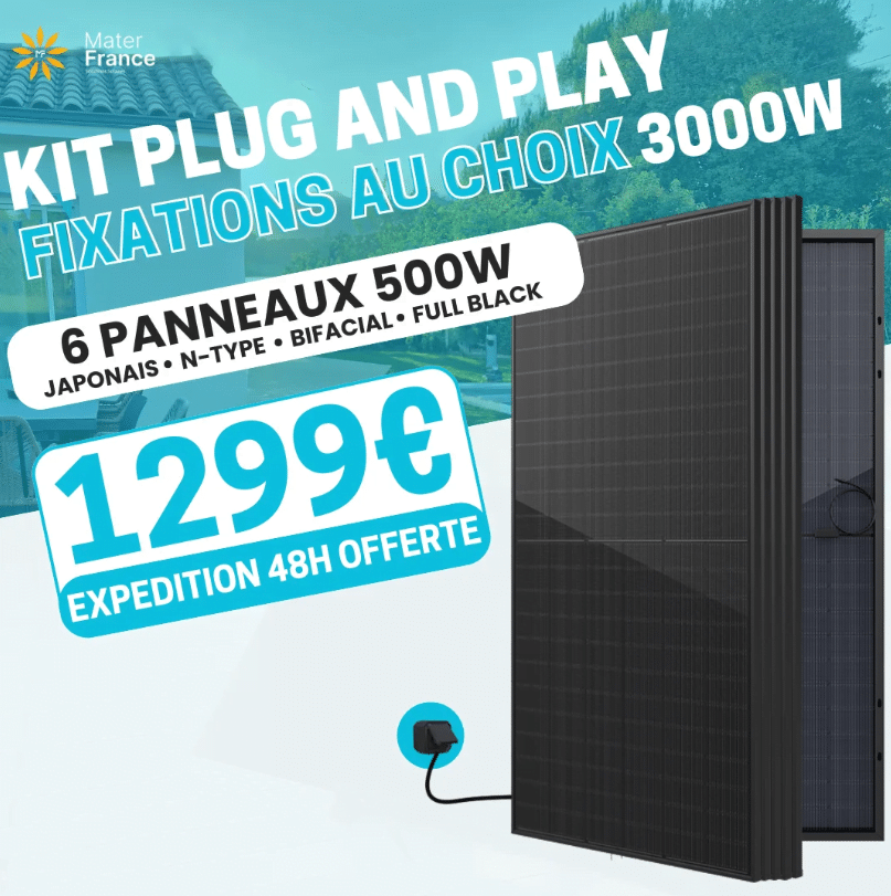 kit Plug and play de panneaux solaire de la société Mater France.