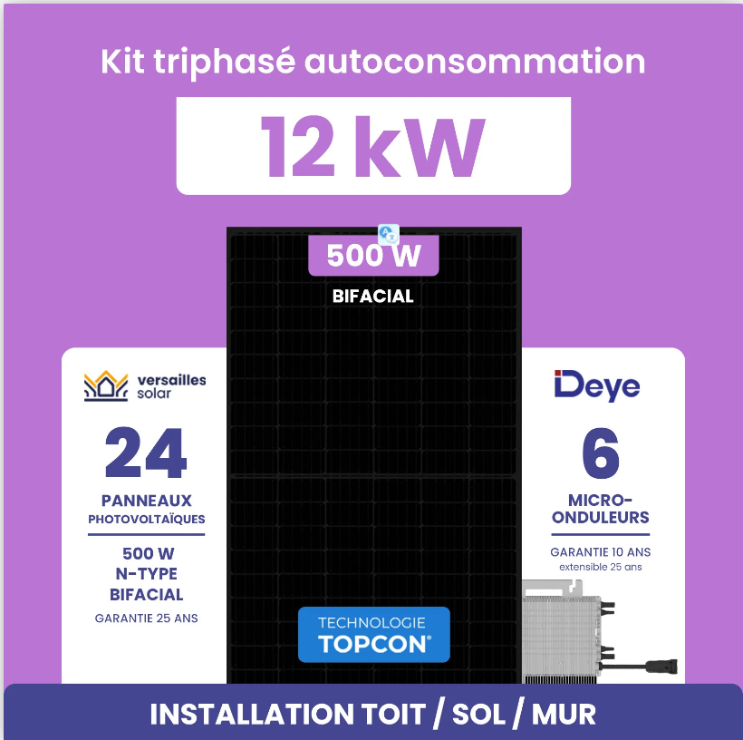 kit pour panneaux solaire pour l'autoconsommation de la société Mater France.