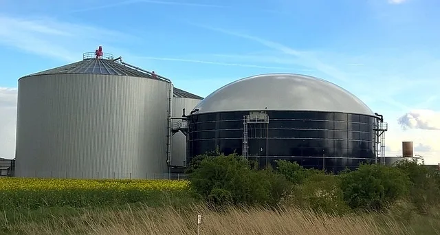unité de production de biogaz dans la page bienvenue