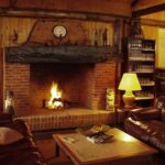 fireplace, living room, fire